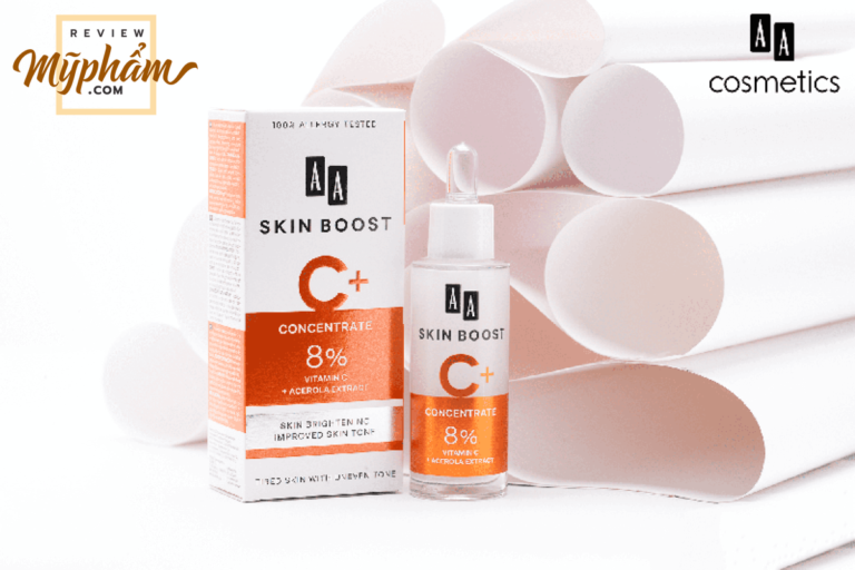 Review chi tiết serum AA Skin Boost C+ hỗ trợ dưỡng trắng và trị thâm nám của AA Cosmetics