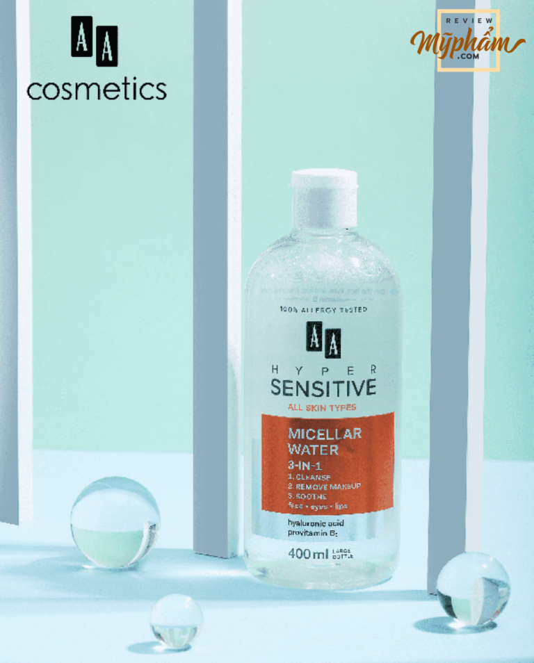 Review nước tẩy trang AA Hyper Sensitive của AA Cosmetics với công dụng  3 trong 1